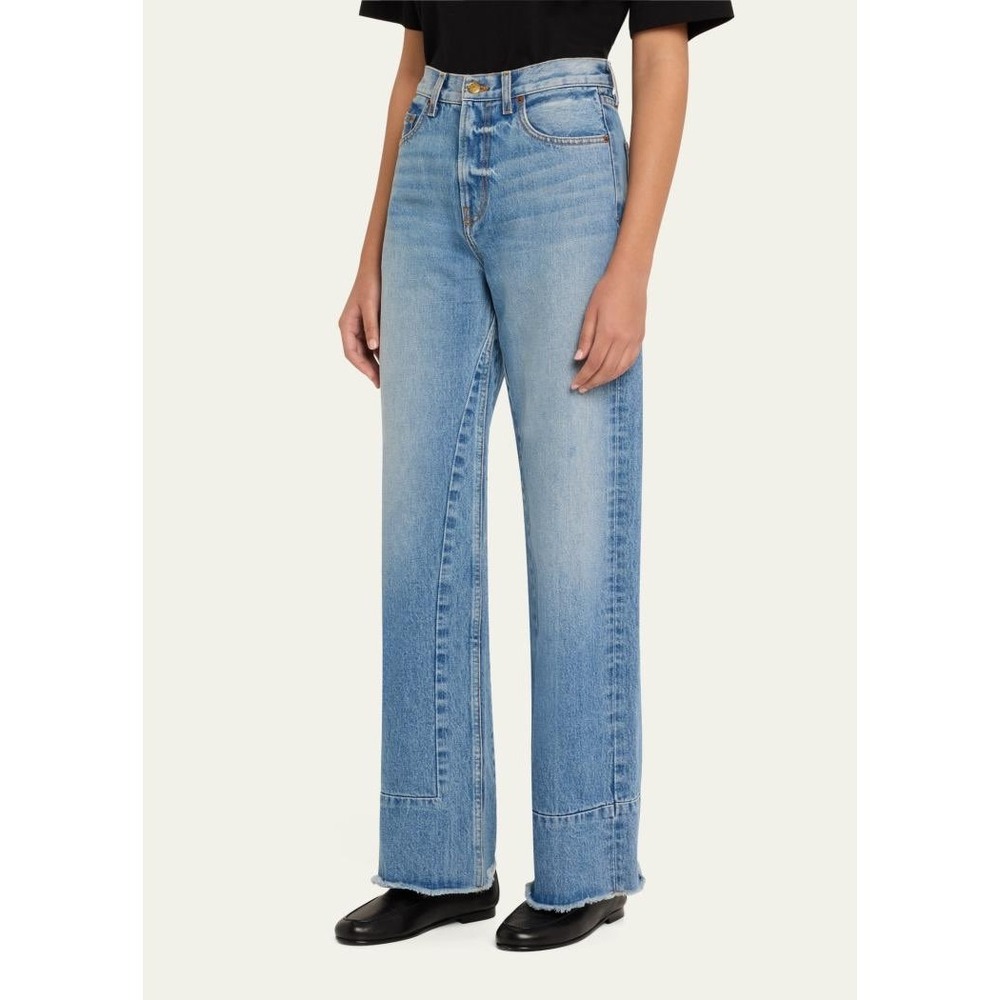B SIDES Marcel Culotte High Rise Wide Leg Jeans Blue Size 25